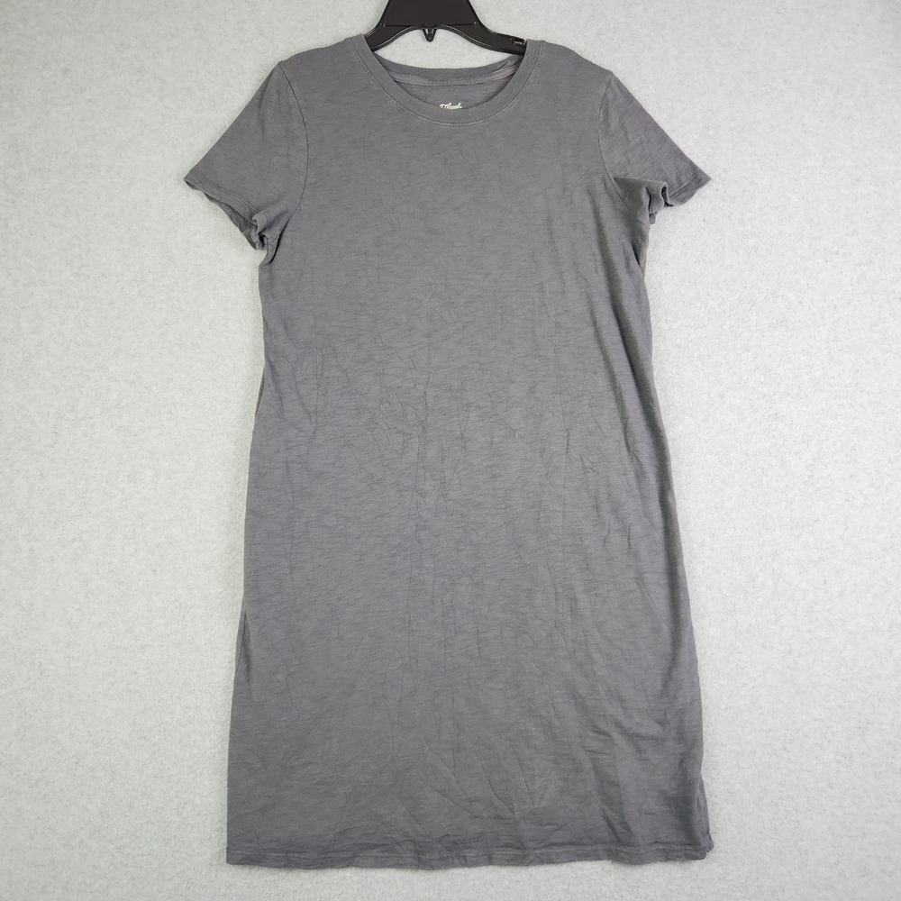 Universal Thread T-Shirt Dress Womens Small Gray‎ Cotton Slub Knit Short Sleeve